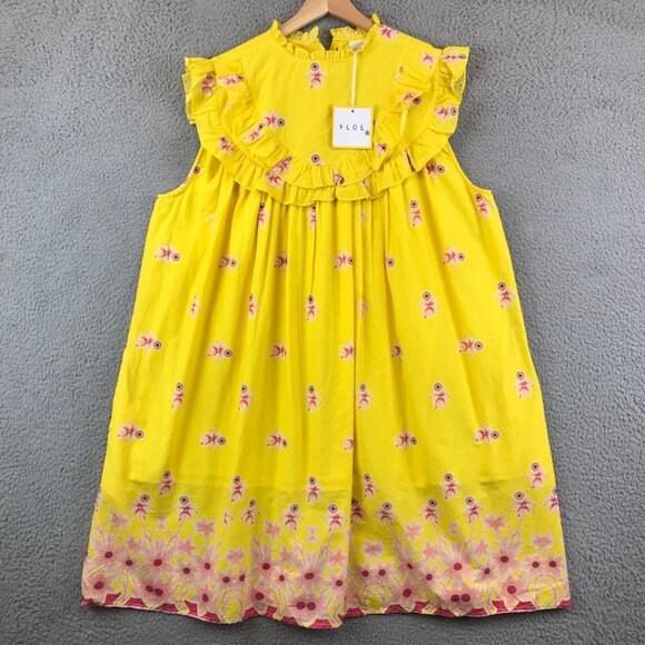 New Floe Fanny Floral Dress with ruffle shoulder size M - Picture 1 of 14